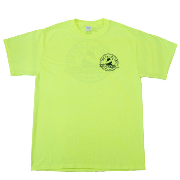 Tides Tavern Sailboat Logo T-Shirt - Neon Yellow