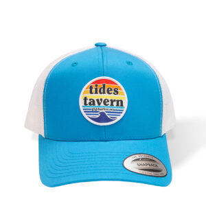 Tides Tavern Circle and Wave Logo Patch Hat - Turquoise/White