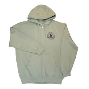 Tides Tavern Sailboat Logo Full Zip Hooded Sweatshirt - Seafoam